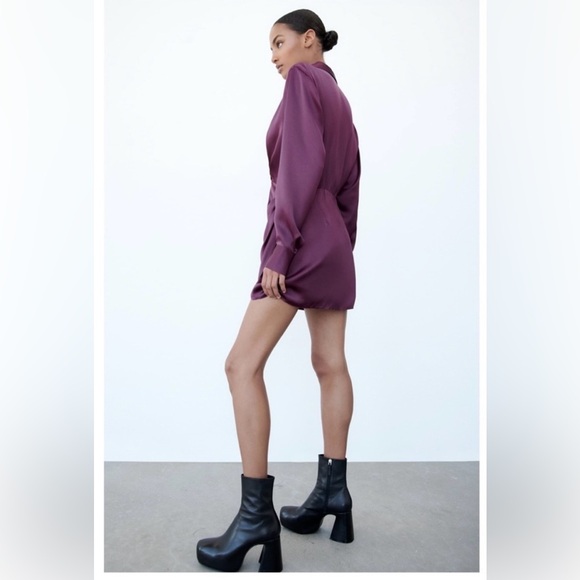 ZARA LIKE NEW MINI SATIN EFFECT DRESS - Picture 2 of 9